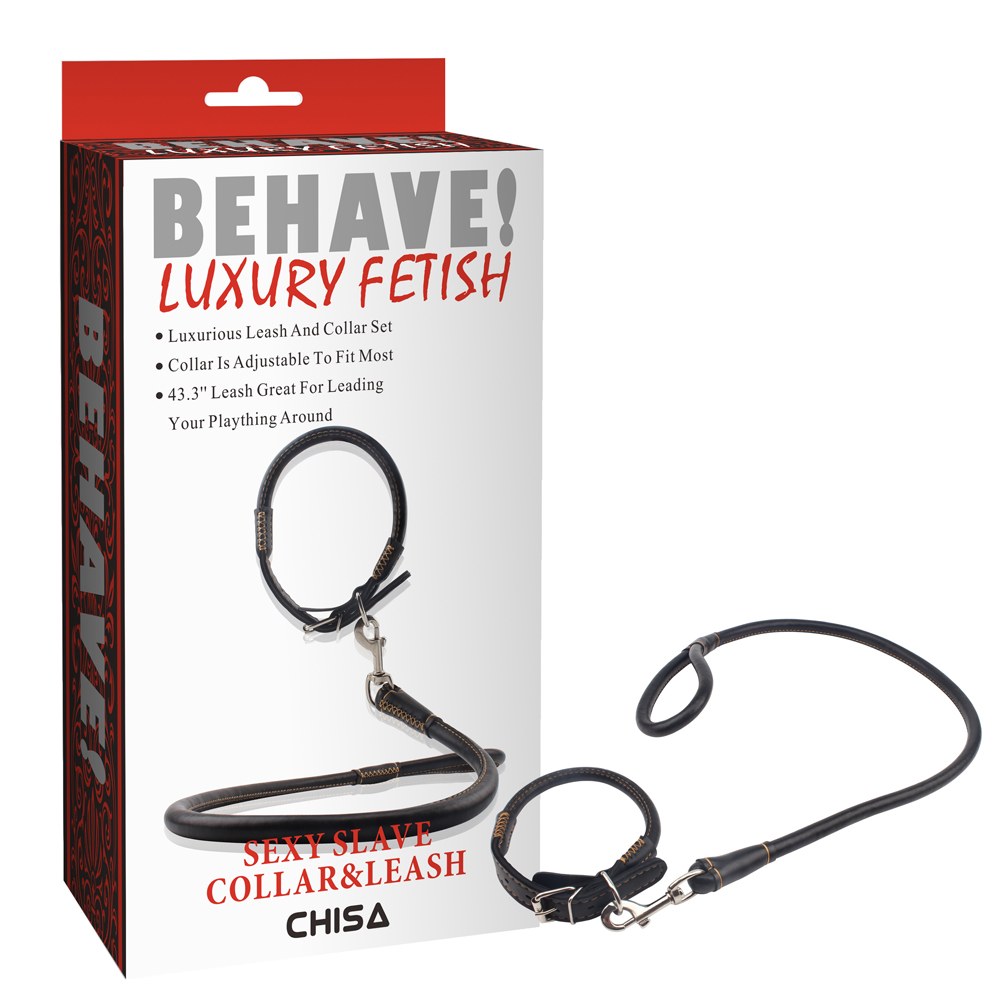 Black Sexy Slave Collar&Leash