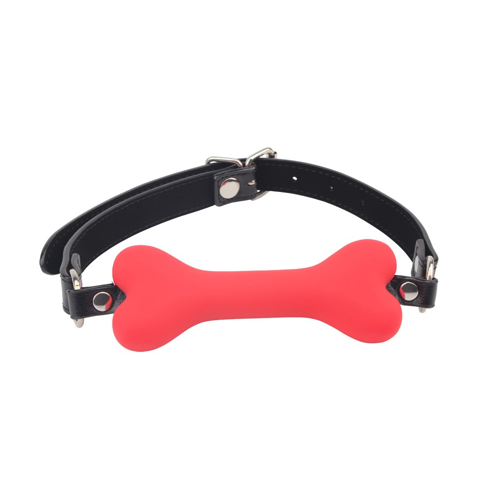 Doggle Bone Bit Gag-Red