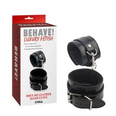 Obey Me Leather Hand Cuffs — photo 1